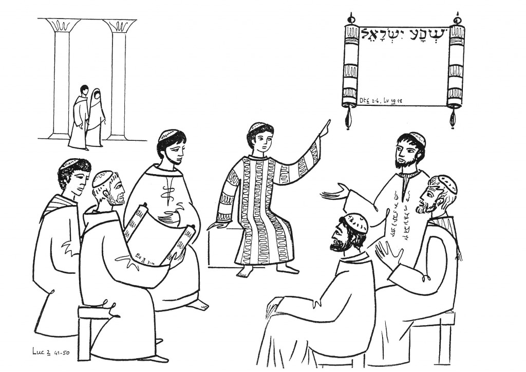 12 Year Old Jesus In The Temple Coloring Page Coloring Pages